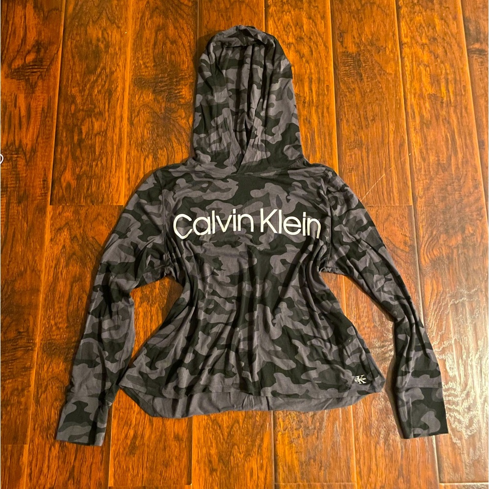 Calvin Klein Grey Camo Hoodie NWOT